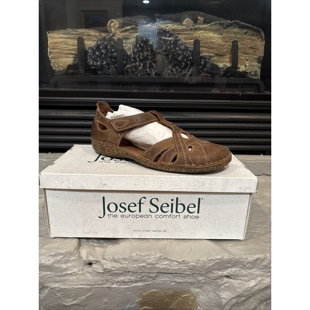 Josef Seibel Sandals Rosalie 29 Womens EU41 Brandy Leather Fisherman US 10-10.5